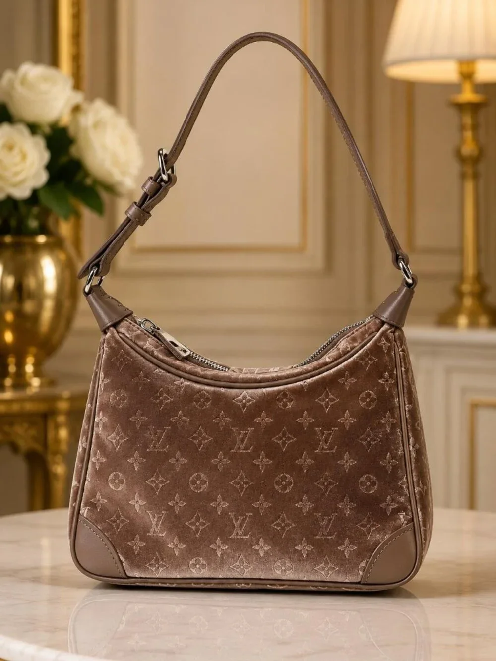 Authentic Louis Vuitton Boulogne Monogram Shoulder Bag Luxury Bag